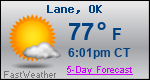 Weather Forecast for Lane, OK