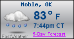 Weather Forecast for Noble, OK