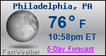 Weather Forecast for Philadelphia, PA