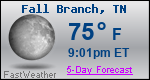Weather Forecast for Fall Branch, TN