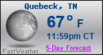 Weather Forecast for Quebeck, TN