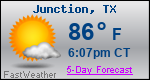 Weather Forecast for Junction, TX
