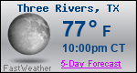 Weather Forecast for Three Rivers, TX