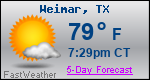 Weather Forecast for Weimar, TX