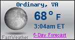 Weather Forecast for Ordinary, VA