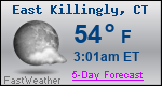 Weather Forecast for East Killingly, CT