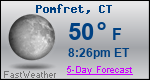 Weather Forecast for Pomfret, CT