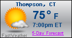 Weather Forecast for Thompson, CT