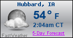 Weather Forecast for Hubbard, IA