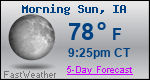 Weather Forecast for Morning Sun, IA