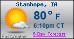 Weather Forecast for Stanhope, IA