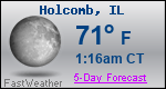 Weather Forecast for Holcomb, IL