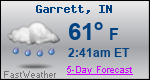 Weather Forecast for Garrett, IN