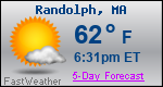 Weather Forecast for Randolph, MA
