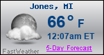 Weather Forecast for Jones, MI
