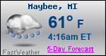 Weather Forecast for Maybee, MI