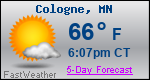 Weather Forecast for Cologne, MN