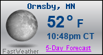 Weather Forecast for Ormsby, MN