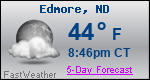 Weather Forecast for Edmore, ND
