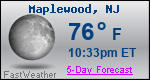 Weather Forecast for Maplewood, NJ