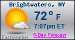Weather Forecast for Brightwaters, NY