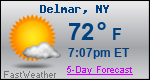 Weather Forecast for Delmar, NY