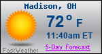Weather Forecast for Madison, OH