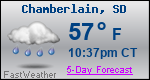 Weather Forecast for Chamberlain, SD