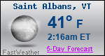 Weather Forecast for Saint Albans, VT