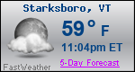 Weather Forecast for Starksboro, VT
