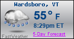 Weather Forecast for Wardsboro, VT