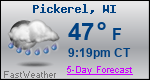 Weather Forecast for Pickerel, WI