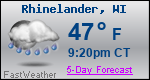 Weather Forecast for Rhinelander, WI