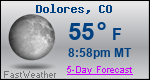 Weather Forecast for Dolores, CO