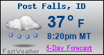 Weather Forecast for Post Falls, ID