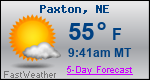 Weather Forecast for Paxton, NE