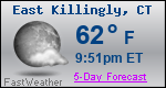 Weather Forecast for East Killingly, CT