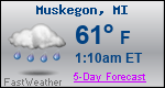 Weather Forecast for Muskegon, MI