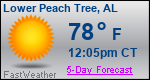 Weather Forecast for Lower Peach Tree, AL