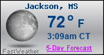 Weather Forecast for Jackson, MS