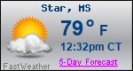 Weather Forecast for Star, MS