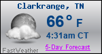 Weather Forecast for Clarkrange, TN