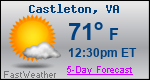 Weather Forecast for Castleton, VA