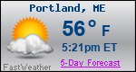 Weather Forecast for Portland, ME