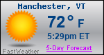 Weather Forecast for Manchester, VT