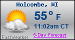 Weather Forecast for Holcombe, WI