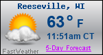 Weather Forecast for Reeseville, WI