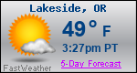 Weather Forecast for Lakeside, OR