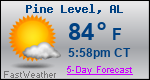 Weather Forecast for Pine Level, AL