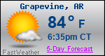 Weather Forecast for Grapevine, AR